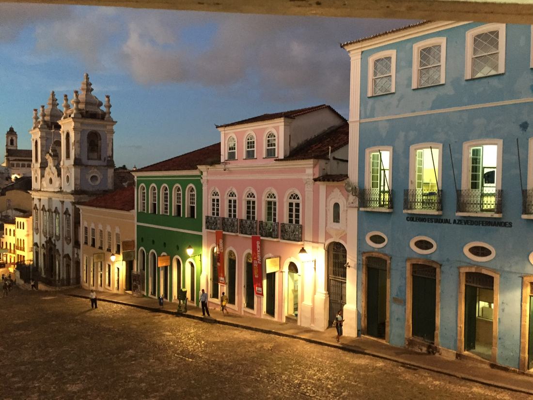 Casarões coloridos do Pelourinho, em Salvador